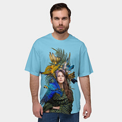 Футболка оверсайз мужская Lana Del Rey: Tropical, цвет: 3D-принт — фото 2