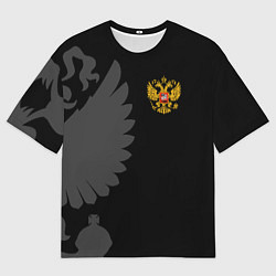 Мужская футболка оверсайз Russia - Black collection