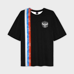 Мужская футболка оверсайз Russia - Black collection 2023