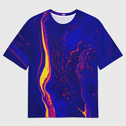 Мужская футболка оверсайз Ультрафиолетовые разводы