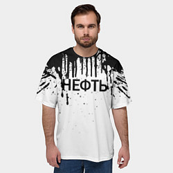 Футболка оверсайз мужская Нефть, цвет: 3D-принт — фото 2