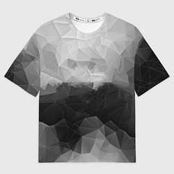 Футболка оверсайз мужская Polygon gray, цвет: 3D-принт