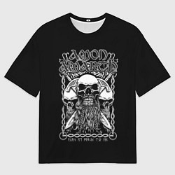 Мужская футболка оверсайз Amon Amarth: Trio Skulls