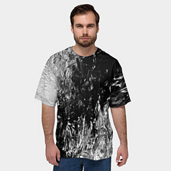 Футболка оверсайз мужская GRAY&BLACK, цвет: 3D-принт — фото 2