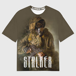 Футболка оверсайз мужская STALKER: Warrior, цвет: 3D-принт