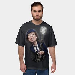 Футболка оверсайз мужская AC/DC: Guitarist, цвет: 3D-принт — фото 2