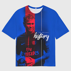 Футболка оверсайз мужская Neymar History, цвет: 3D-принт