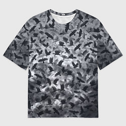 Футболка оверсайз мужская Вороны, цвет: 3D-принт