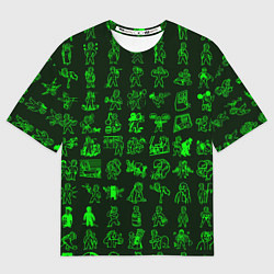 Футболка оверсайз мужская Персонажи Fallout, цвет: 3D-принт