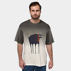 Футболка оверсайз мужская Первый снег, цвет: 3D-принт — фото 2