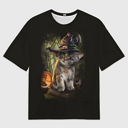 Футболка оверсайз мужская Ведьмин котенок, цвет: 3D-принт