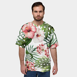 Футболка оверсайз мужская Таинственный остров, цвет: 3D-принт — фото 2