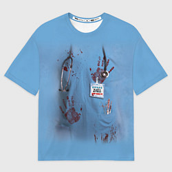 Мужская футболка оверсайз Костюм врача кровь