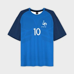 Футболка оверсайз мужская Сборная Франции: Бензема ЧМ-2018, цвет: 3D-принт