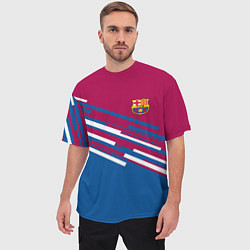 Футболка оверсайз мужская Barcelona FC: Sport Line 2018, цвет: 3D-принт — фото 2