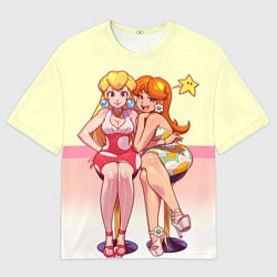 Футболка оверсайз мужская Принцессы Пич и Зельда, цвет: 3D-принт
