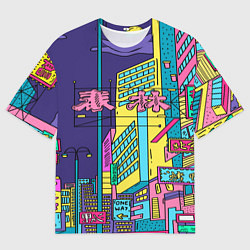 Мужская футболка оверсайз Токио сити