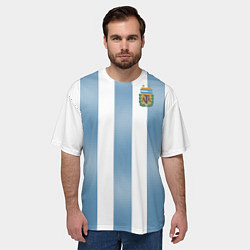 Футболка оверсайз мужская Сборная Аргентины: ЧМ-2018, цвет: 3D-принт — фото 2