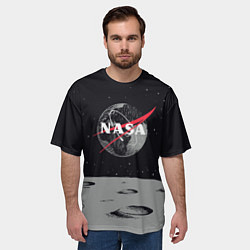 Футболка оверсайз мужская NASA: Moon, цвет: 3D-принт — фото 2
