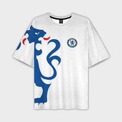 Футболка оверсайз мужская FC Chelsea: White Lion, цвет: 3D-принт