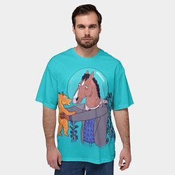 Футболка оверсайз мужская BoJack, цвет: 3D-принт — фото 2