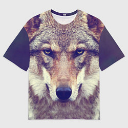 Мужская футболка оверсайз Angry Wolf