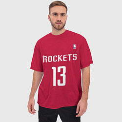 Футболка оверсайз мужская Rockets: Houston 13, цвет: 3D-принт — фото 2