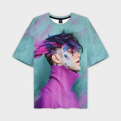 Мужская футболка оверсайз Lil Peep: Neon Style