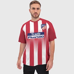 Футболка оверсайз мужская FC Atletico Madrid: Griezmann Home 18/19, цвет: 3D-принт — фото 2