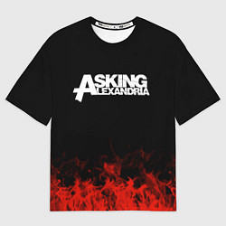 Футболка оверсайз мужская Asking Alexandria: Flame, цвет: 3D-принт