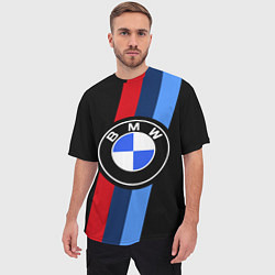 Футболка оверсайз мужская BMW 2021 M SPORT БМВ М СПОРТ, цвет: 3D-принт — фото 2