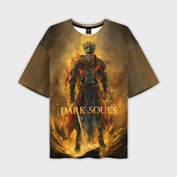 Мужская футболка оверсайз Dark Souls: Flame Knight