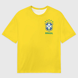Футболка оверсайз мужская Сборная Бразилии, цвет: 3D-принт