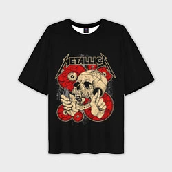 Мужская футболка оверсайз Metallica Skull