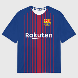 Футболка оверсайз мужская FC Barcelona: Iniesta 17/18, цвет: 3D-принт