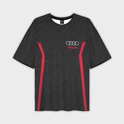 Мужская футболка оверсайз Audi: Black Carbon