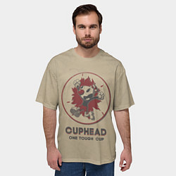 Футболка оверсайз мужская Cuphead: One Touch Cup, цвет: 3D-принт — фото 2