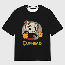 Футболка оверсайз мужская Cuphead: Mugman, цвет: 3D-принт