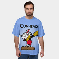 Футболка оверсайз мужская Cuphead Dab, цвет: 3D-принт — фото 2