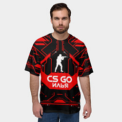 Футболка оверсайз мужская CS:GO - Илья, цвет: 3D-принт — фото 2