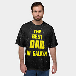 Футболка оверсайз мужская The Best Dad in Galaxy, цвет: 3D-принт — фото 2