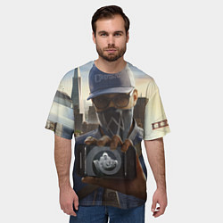 Футболка оверсайз мужская Watch Dogs Man, цвет: 3D-принт — фото 2