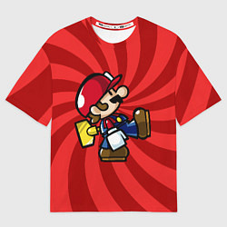 Футболка оверсайз мужская Super Mario: Red Illusion, цвет: 3D-принт