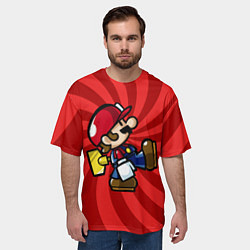 Футболка оверсайз мужская Super Mario: Red Illusion, цвет: 3D-принт — фото 2