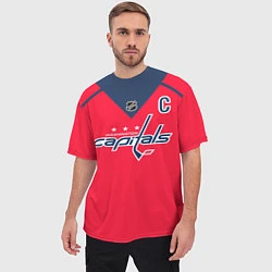 Футболка оверсайз мужская Washington Capitals: Ovechkin Red, цвет: 3D-принт — фото 2