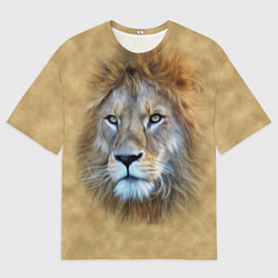Футболка оверсайз мужская Песчаный лев, цвет: 3D-принт