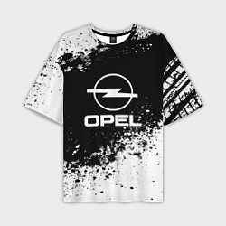Мужская футболка оверсайз Opel: Black Spray