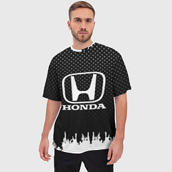Футболка оверсайз мужская Honda: Black Side, цвет: 3D-принт — фото 2