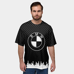 Футболка оверсайз мужская BMW Black Style, цвет: 3D-принт — фото 2