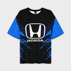 Мужская футболка оверсайз Honda: Blue Anger